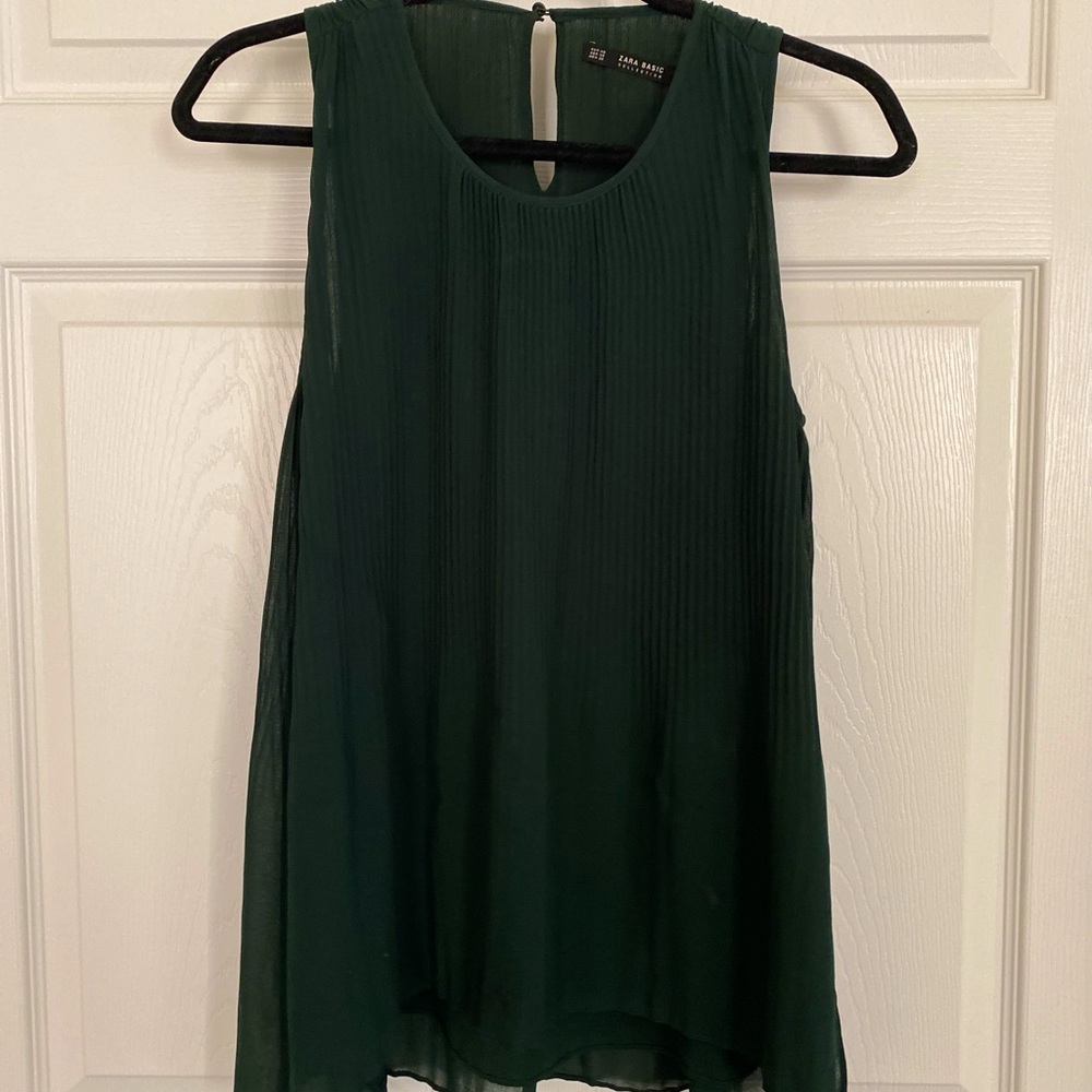 Zara Dark Green Basic/Not-So-Basic Shirt